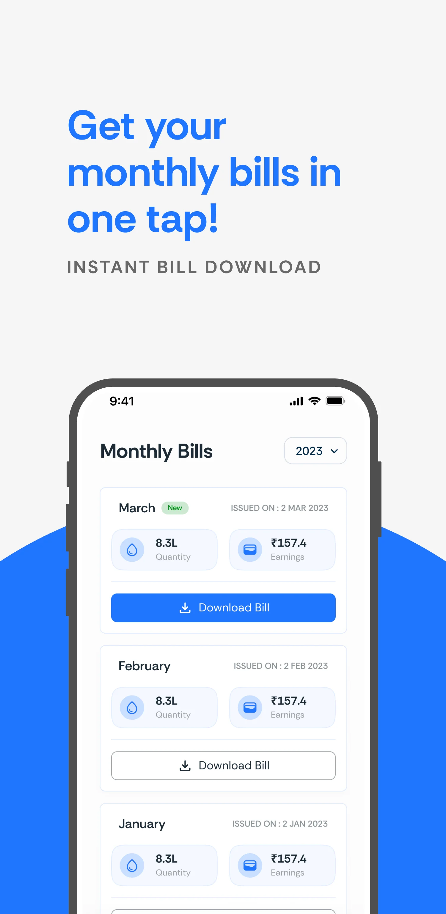 Get your monthly bills