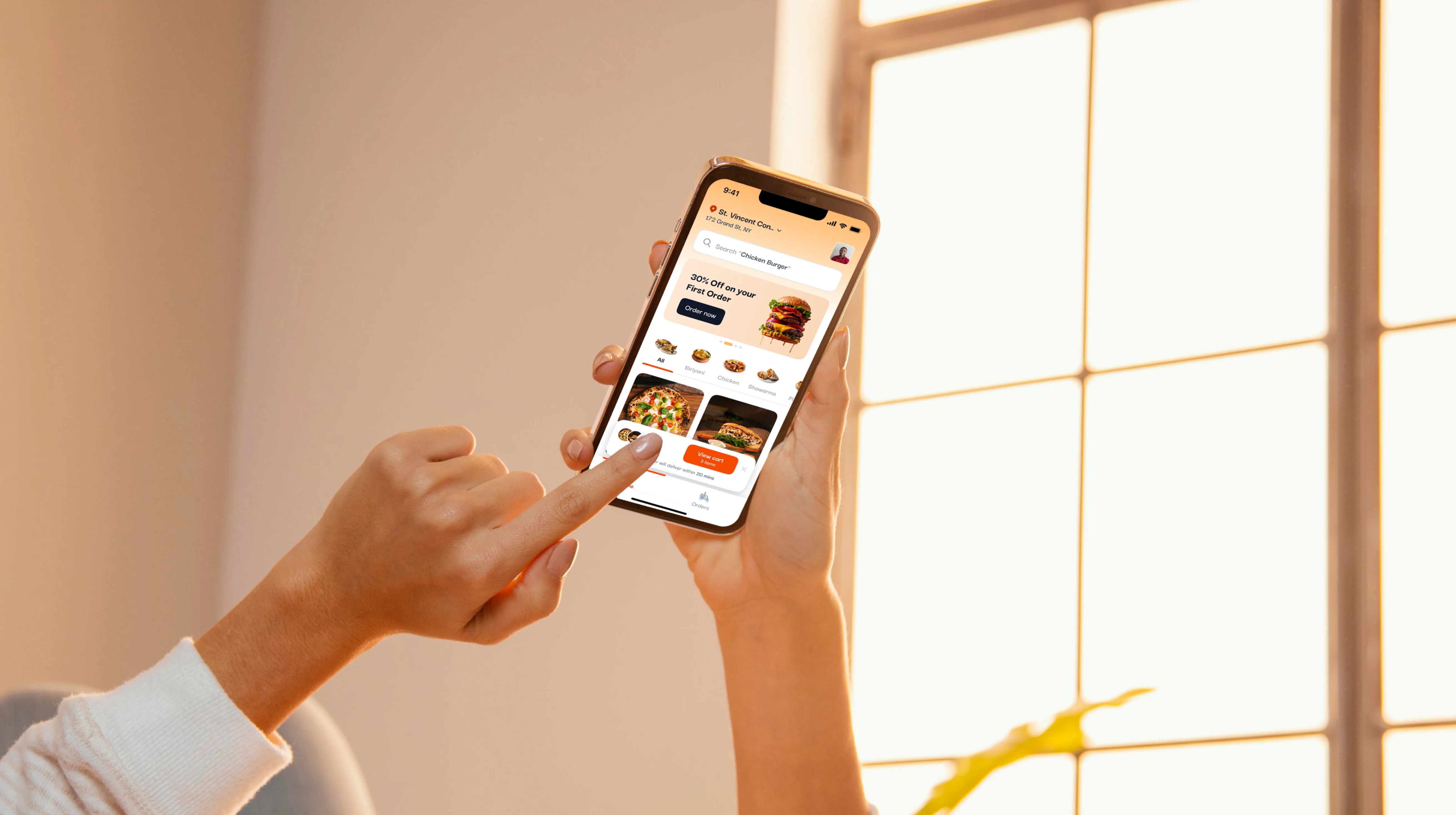 Foodbuddy B2C mobile app UI design mockup