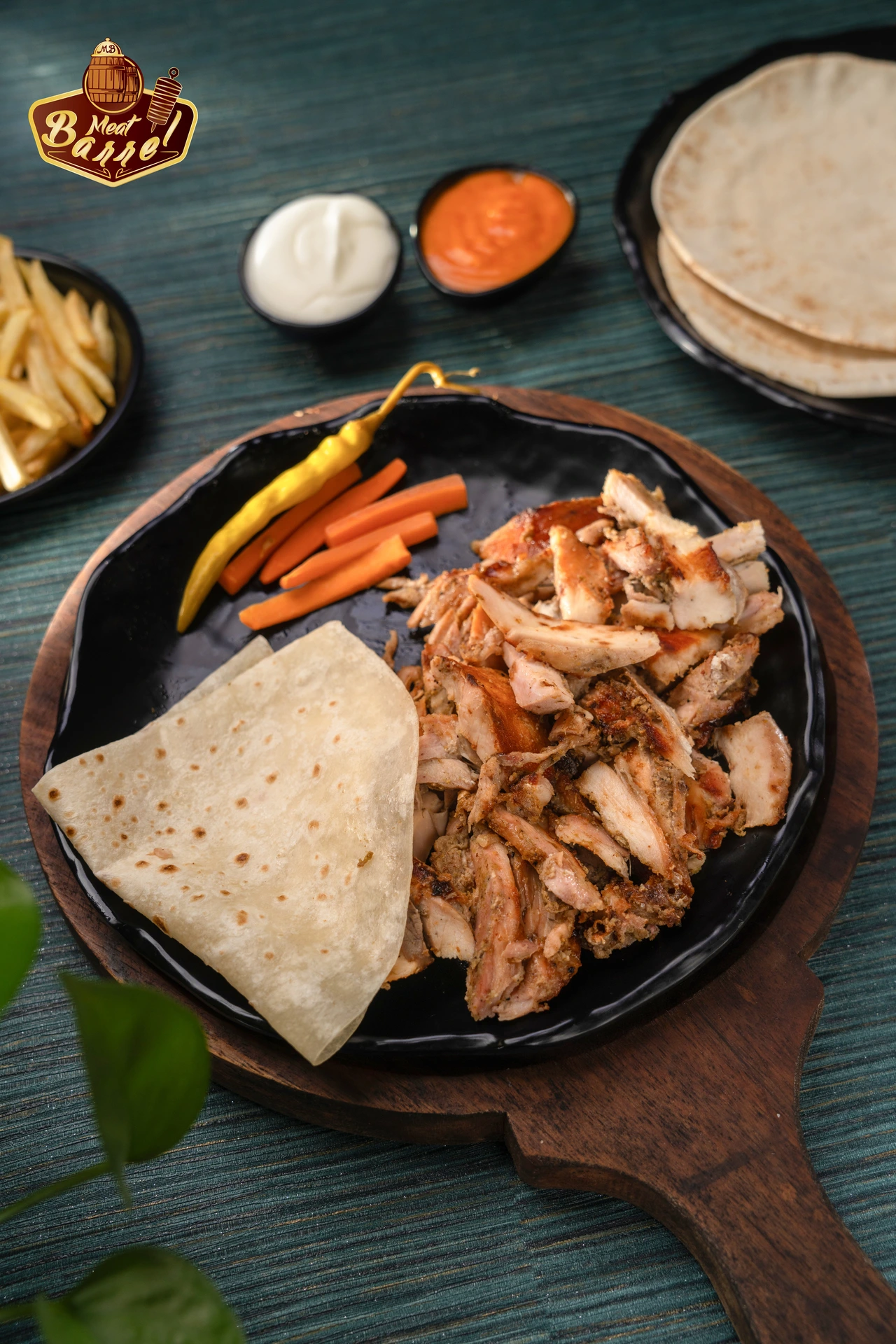 Meat Barrel signature dishes and digital menu section