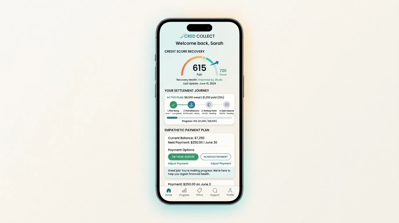 Cred Collect Mobile App UI Wireframe Concept