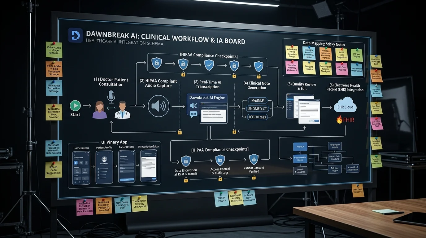 Dawnbreak AI Clinical Workflow & Information Architecture Board
