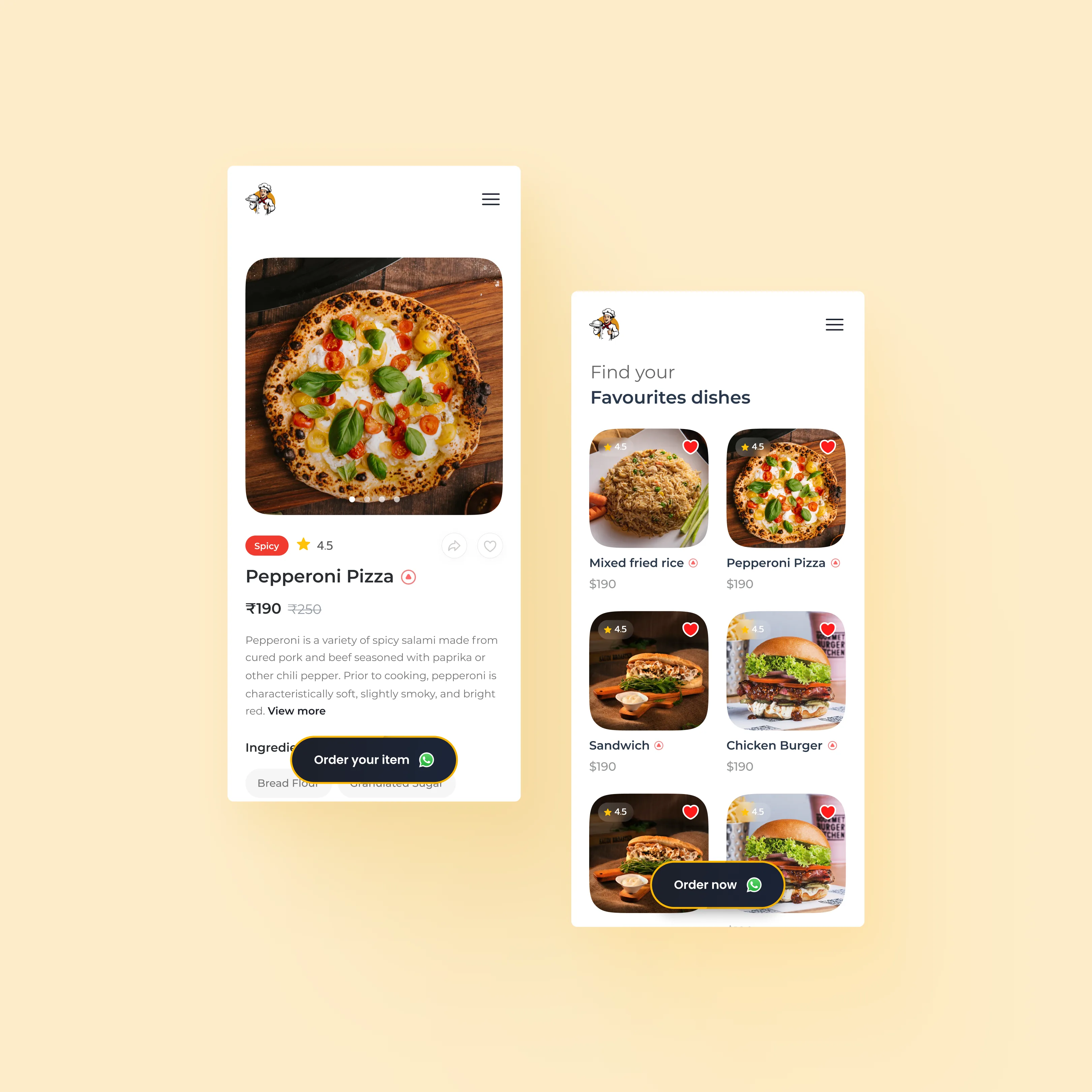 MenuBuilder Pro live preview mockup